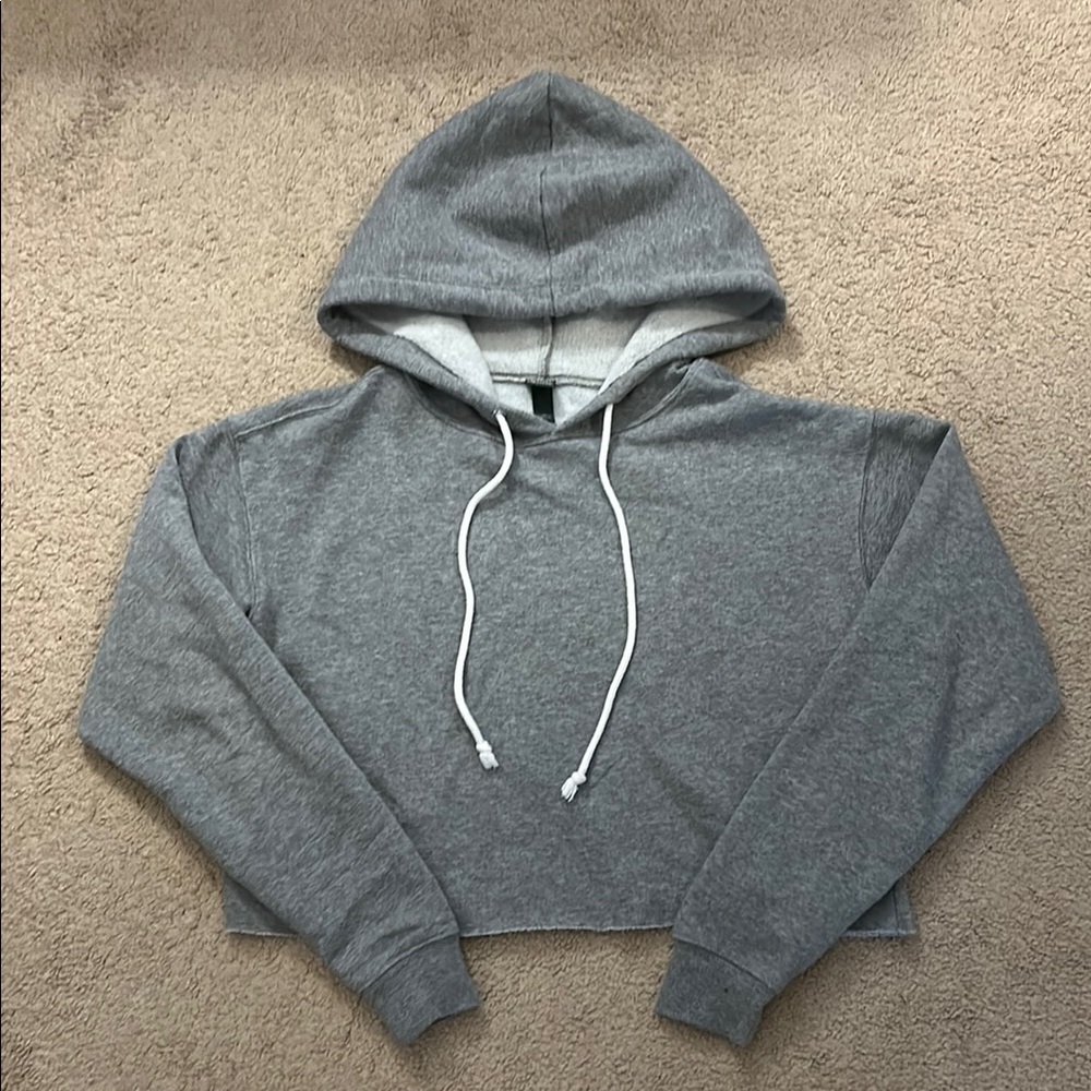 Wild Fable Gray Cropped Hoodie Sweatshirt